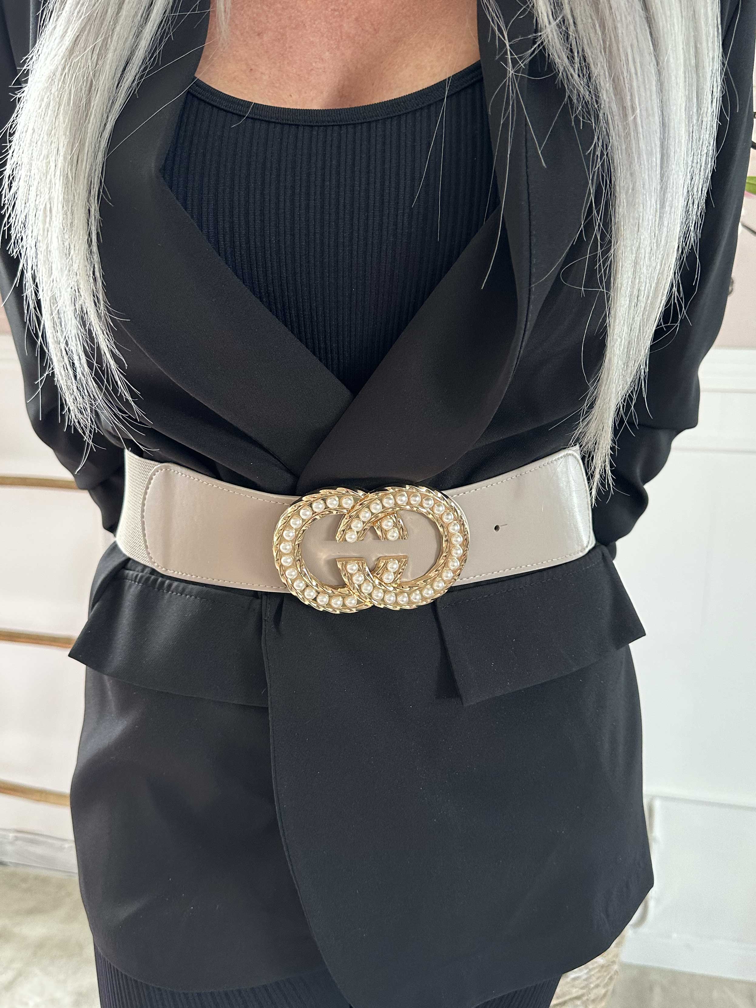 Dijana - Elastiskt midjebälte med spänne och pärlor